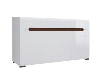 Комод-тумба KOM3D3S/8/15 Амелия 150 см Белый глянец МДФ с ящиками и полками BRW