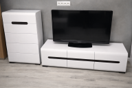 Комод KOM5S/10/6 Амелия Белый глянец МДФ на 5 ящиков BRW