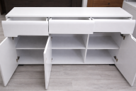 Комод-тумба KOM3D3S/8/15 Амелия 150 см Белый глянец МДФ с ящиками и полками BRW