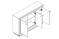 Комод KOM3D Ларго классик Кашемир BRW Комод KOM3D Ларго классик Кашемир BRW