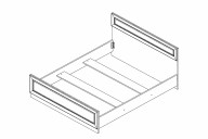 Кровать LOZ160 (каркас) Ларго классик Кашемир BRW Кровать LOZ160 (каркас) Ларго классик Кашемир BRW