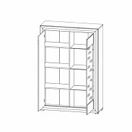 Витрина REG1W1D Маркус Джанни/Дуб каменный BRW