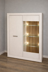 Витрина REG1W1D Маркус Джанни/Дуб каменный BRW