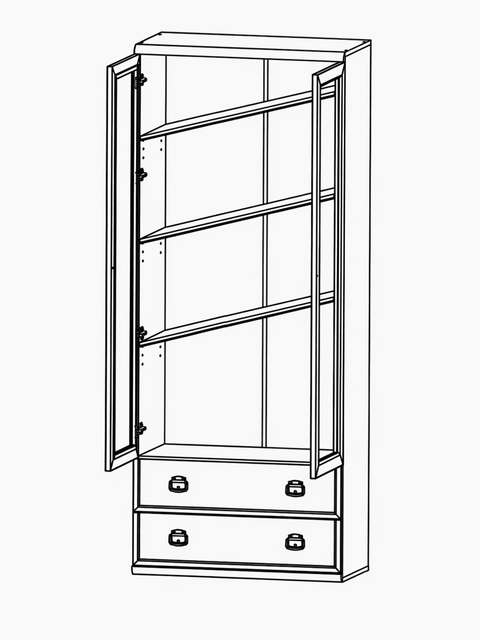 Витрина Индиана JWIT2D2S/80 Сосна Аризонская