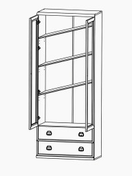 Витрина Индиана JWIT2D2S/80 Сосна Аризонская Витрина Индиана JWIT2D2S/80 Сосна Аризонская