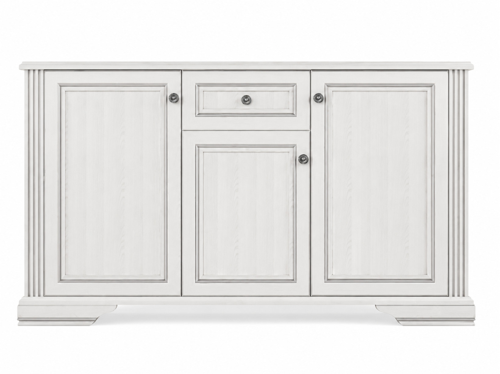 Комод 3D1S Уайт Ясен снежный/Сосная серебряная Gerbor