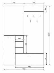 Прихожая Ветланда Дуб травиата/Нимфея Альба Гербор