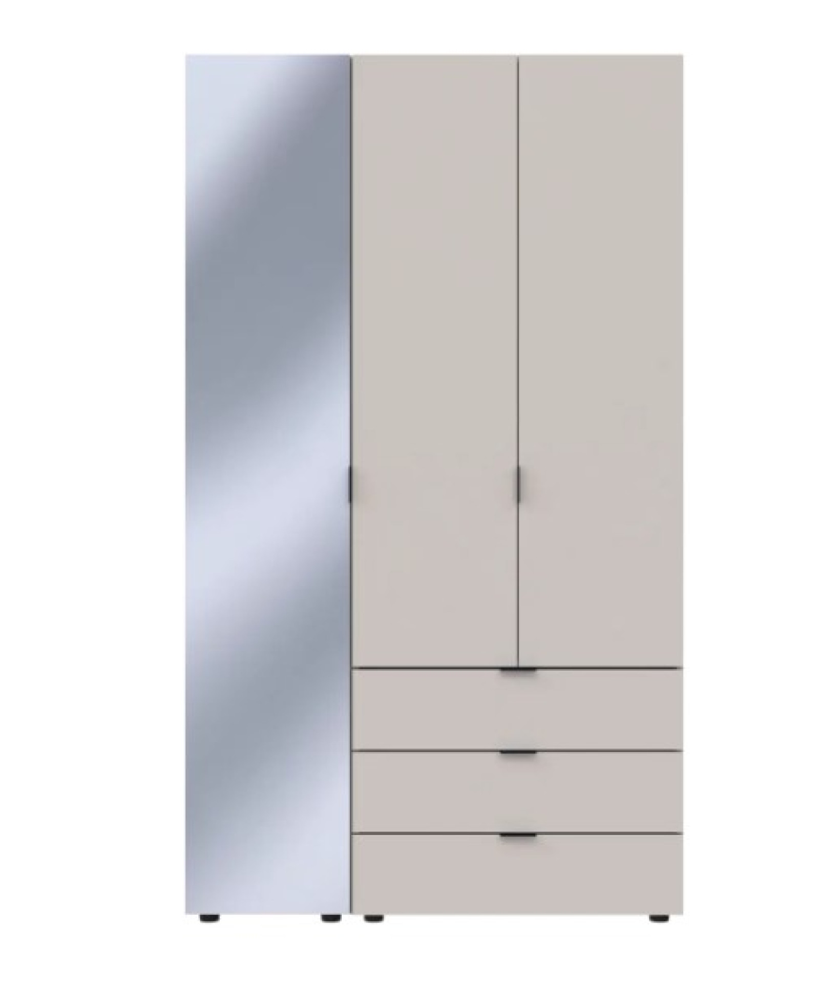 Шкаф для одежды Doros Гелар 2ДСП/Зеркало 116.5х49.5х203.4 (80737655) Кашемир