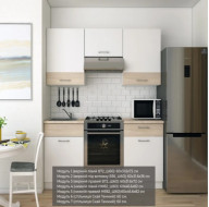 Кухня Doros Лея 1.8 м ДСП 180х60х250 (81000010)  Белый/Дуб Сонома