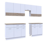 Кухня Doros Лея 3.4 м ДСП 340х60х250 (81000007) Белый/Дуб сонома Кухня Doros Лея 3.4 м ДСП 340х60х250 (81000007) Белый/Дуб сонома