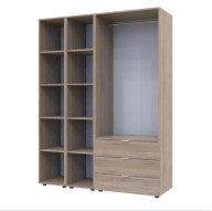 Комплект Doros Гелар з 2 Этажерками 2 ДСП 153.9х49.5х203.4 (42005045) Дуб сонома Комплект Doros Гелар з 2 Этажерками 2 ДСП 153.9х49.5х203.4 (42005045) Дуб сонома