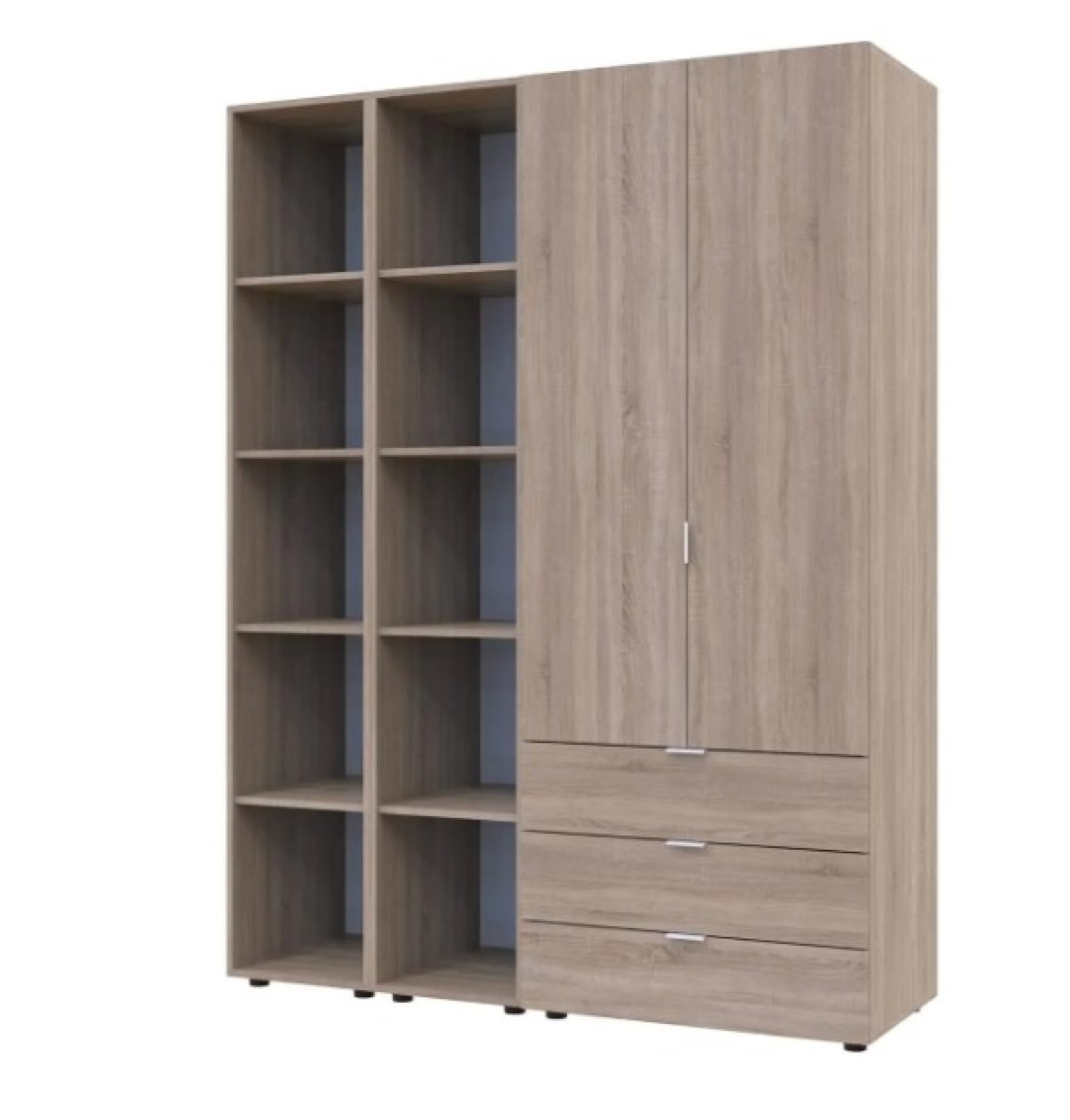 Комплект Doros Гелар з 2 Этажерками  2 ДСП 153.9х49.5х203.4 (42005045) Дуб сонома
