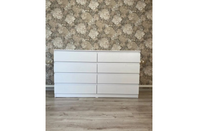 Комод Лайт 8 з 8 ящиками Білий 160*45*90