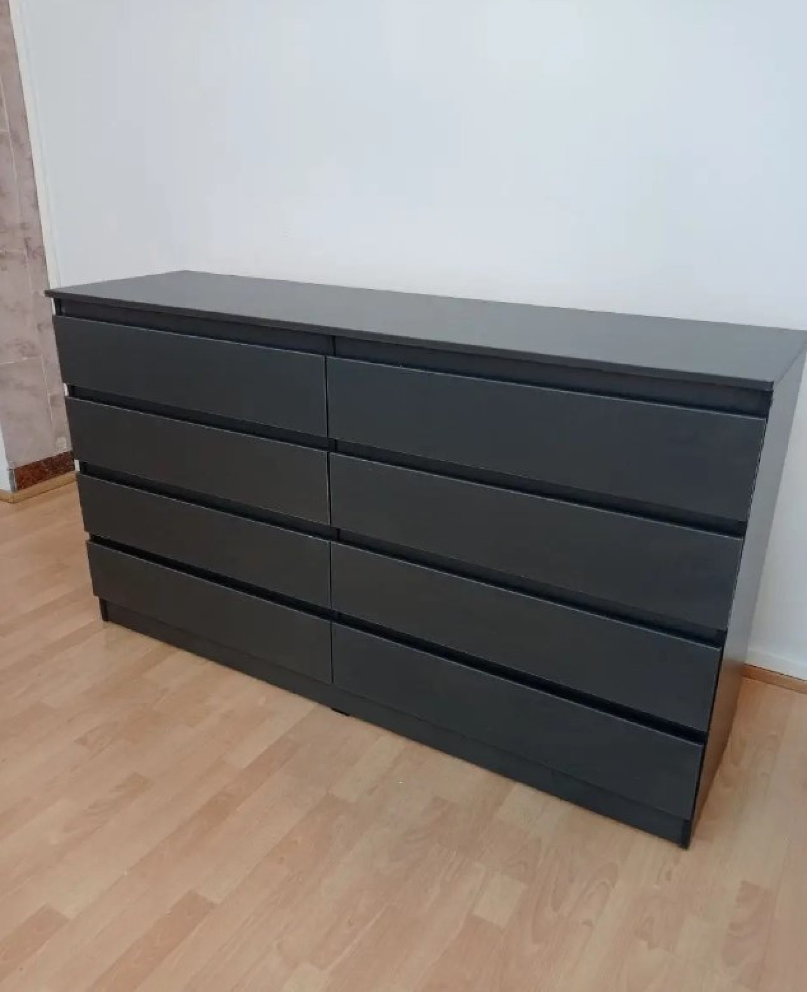 Комод Лайт 8 с 8 ящиками Антрацит 160*45*90 