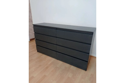 Комод Лайт 8 з 8 ящиками Антрацит 160*45*90 