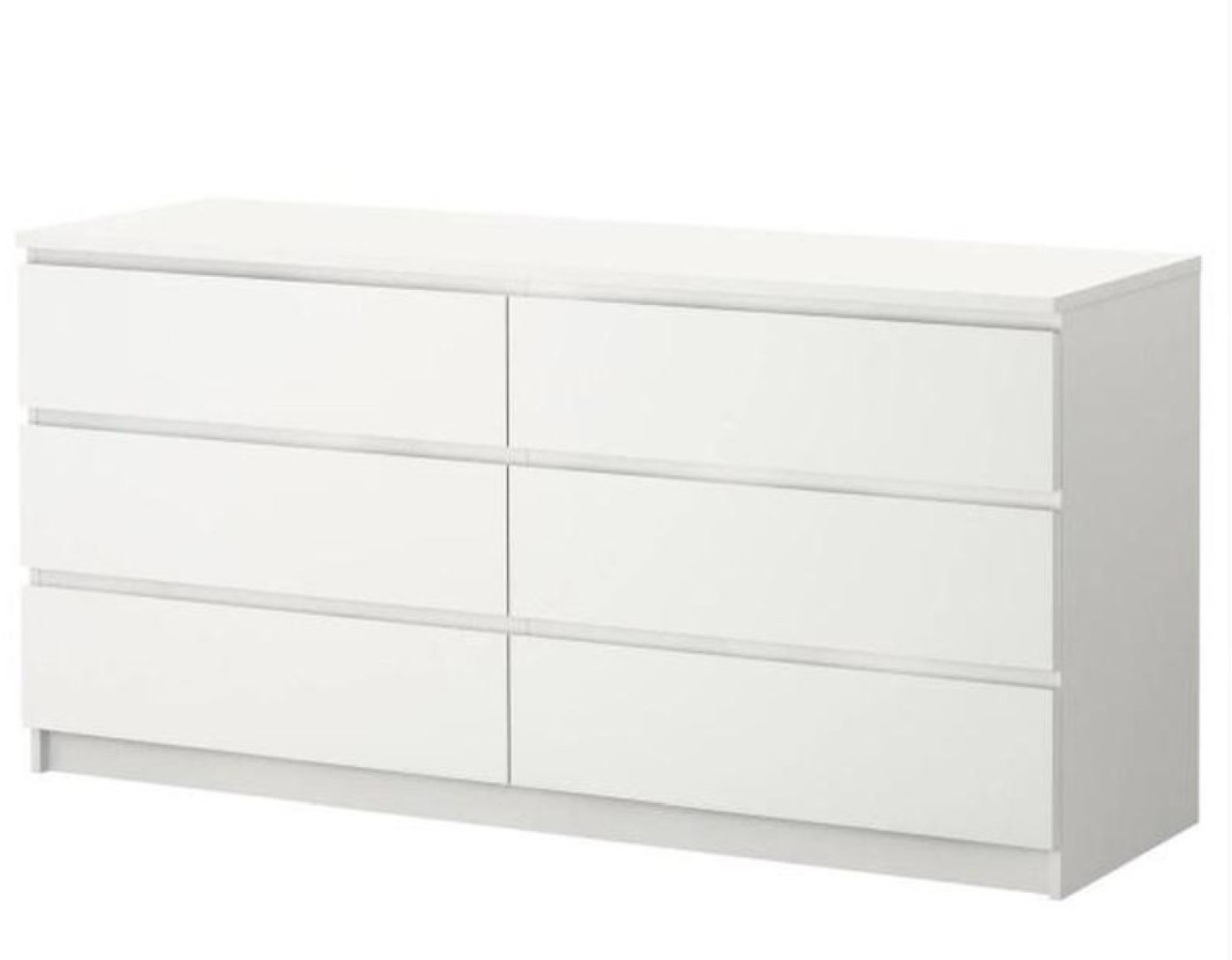 Комод Лайт с 6 ящиками Белый 160*45*90