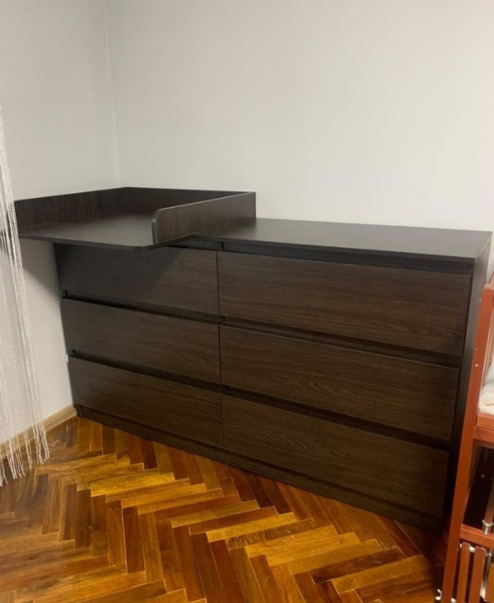 Комод Лайт 6 із накладним пеленатором Венге 160*45*90 