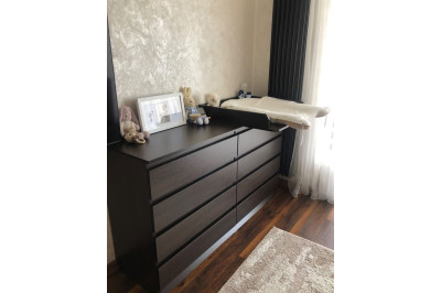 Комод Лайт 8 с накладным пеленатором  Венге 160*45*90