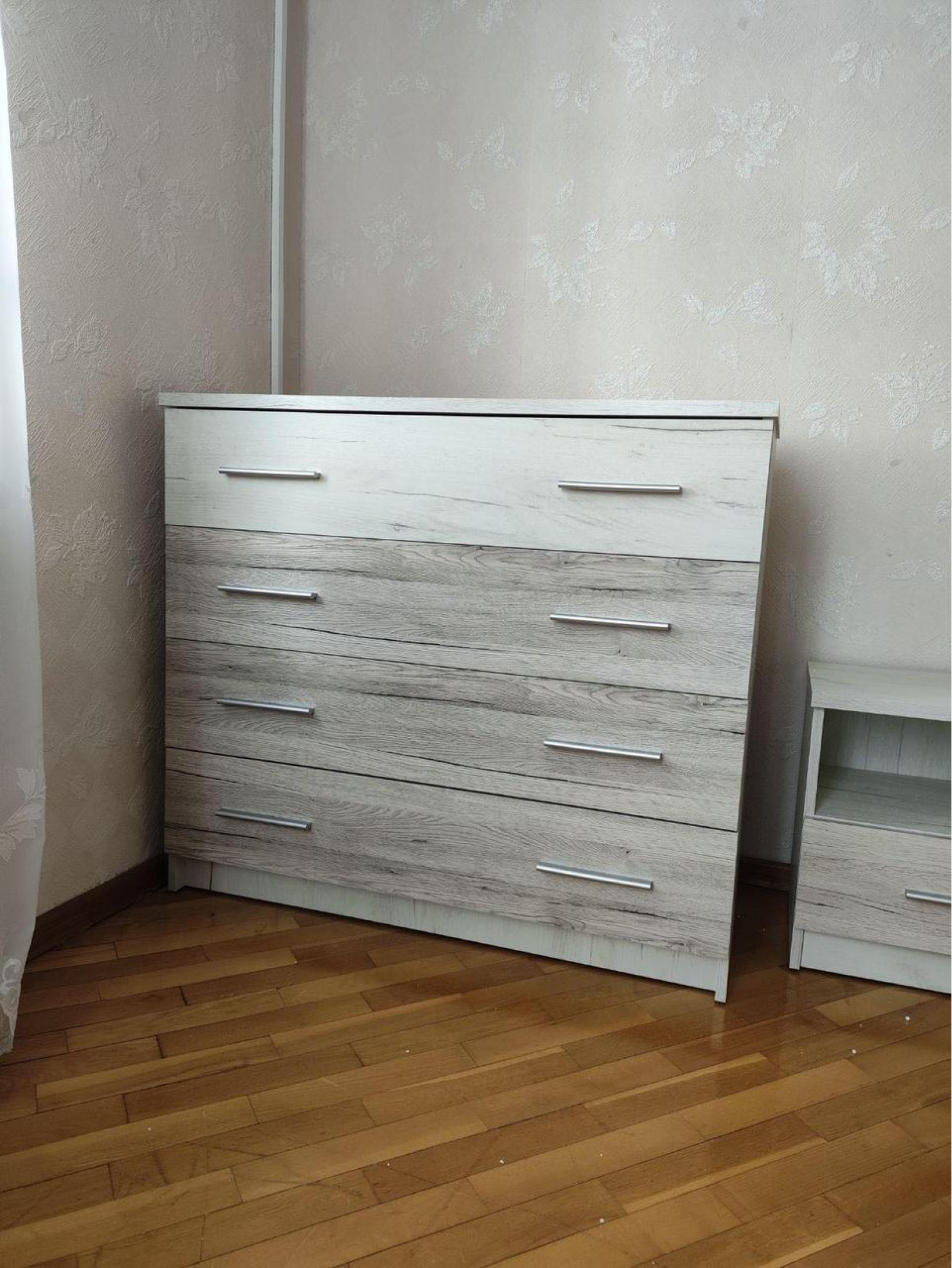 Комод 4Ш (103см) Ким Дуб Крафт Белый/Сан Ремо  Мебель Сервис