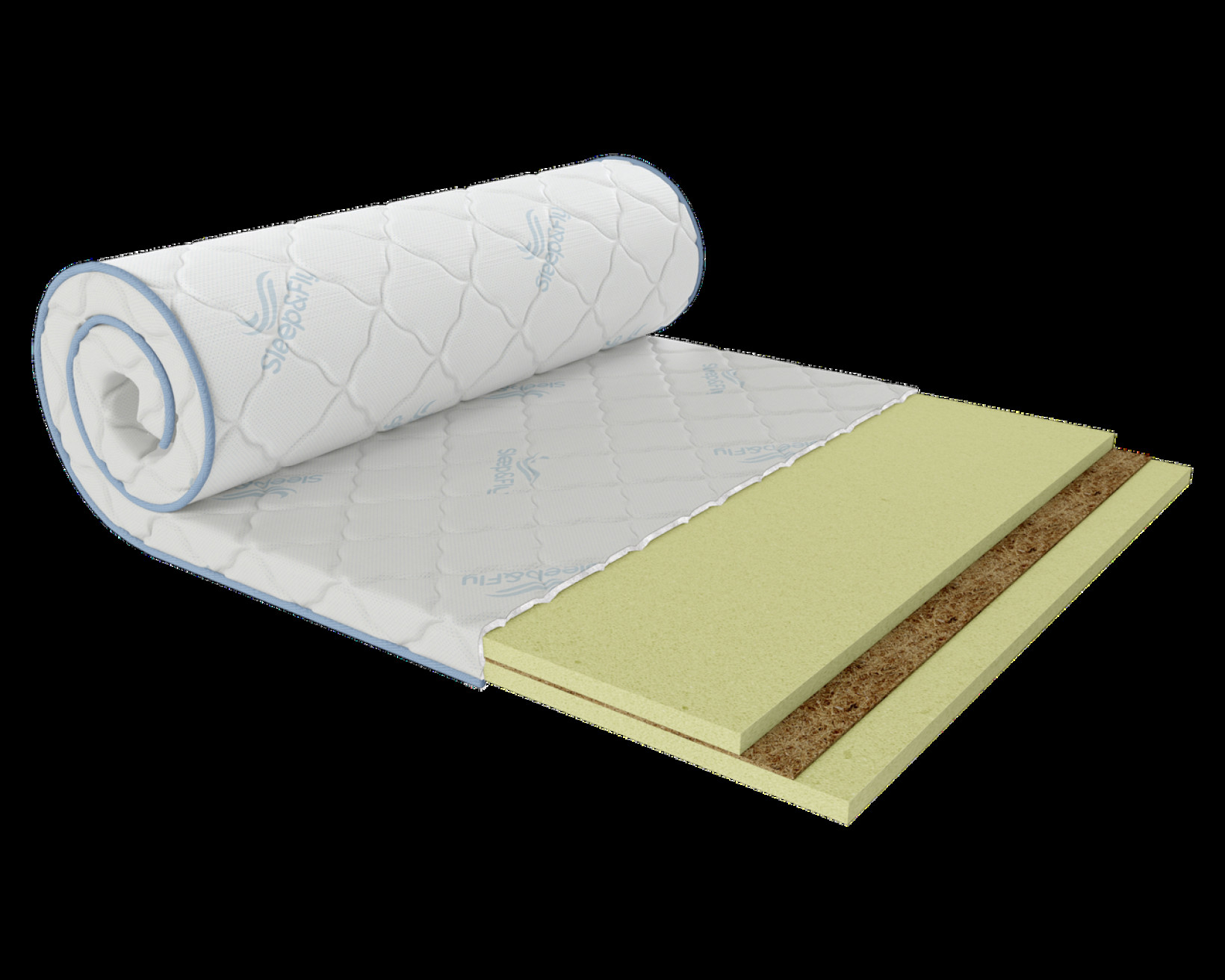 Мини-матрас скрученный Flex Kokos 1400x1900 Sleep & Fly mini EMM