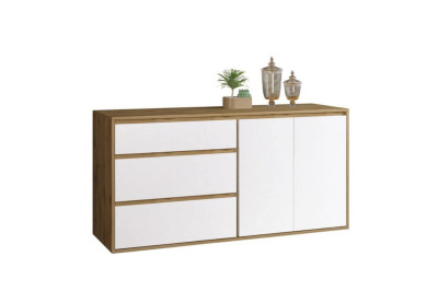 Комод Нитро (Софт) 2Д3Ш Дуб вотан/Белый Сокме