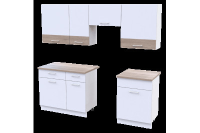 Кухня Doros Лея ДСП 220х60х250 (81359337) Белый/Дуб сонома