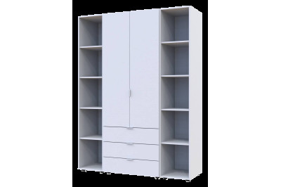 Комплект Doros Гелар с 2 Этажерками Белый 2 ДСП 153.9х49.5х203.4  (42005030) Белый