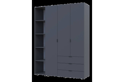 Комплект Doros Гелар з Этажеркою 3 ДСП 154.4х49.5х203.4 (42005059) Графит 