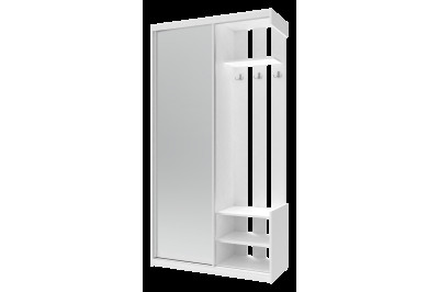 Прихожая Doros City One Door 1 Зеркало 110х45х210 (44900058) Белый