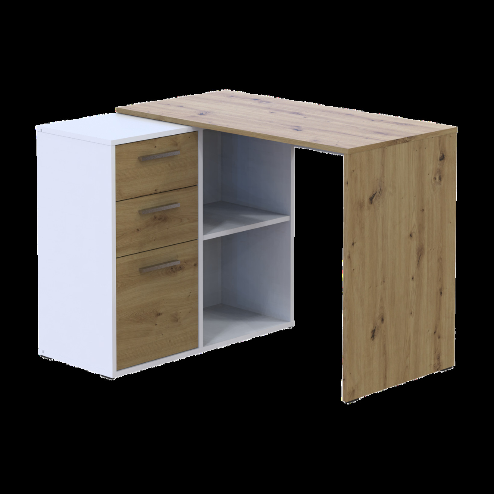Офисный стол Doros T8 100х83х75 (41516060) Белый/Дуб Артизан 