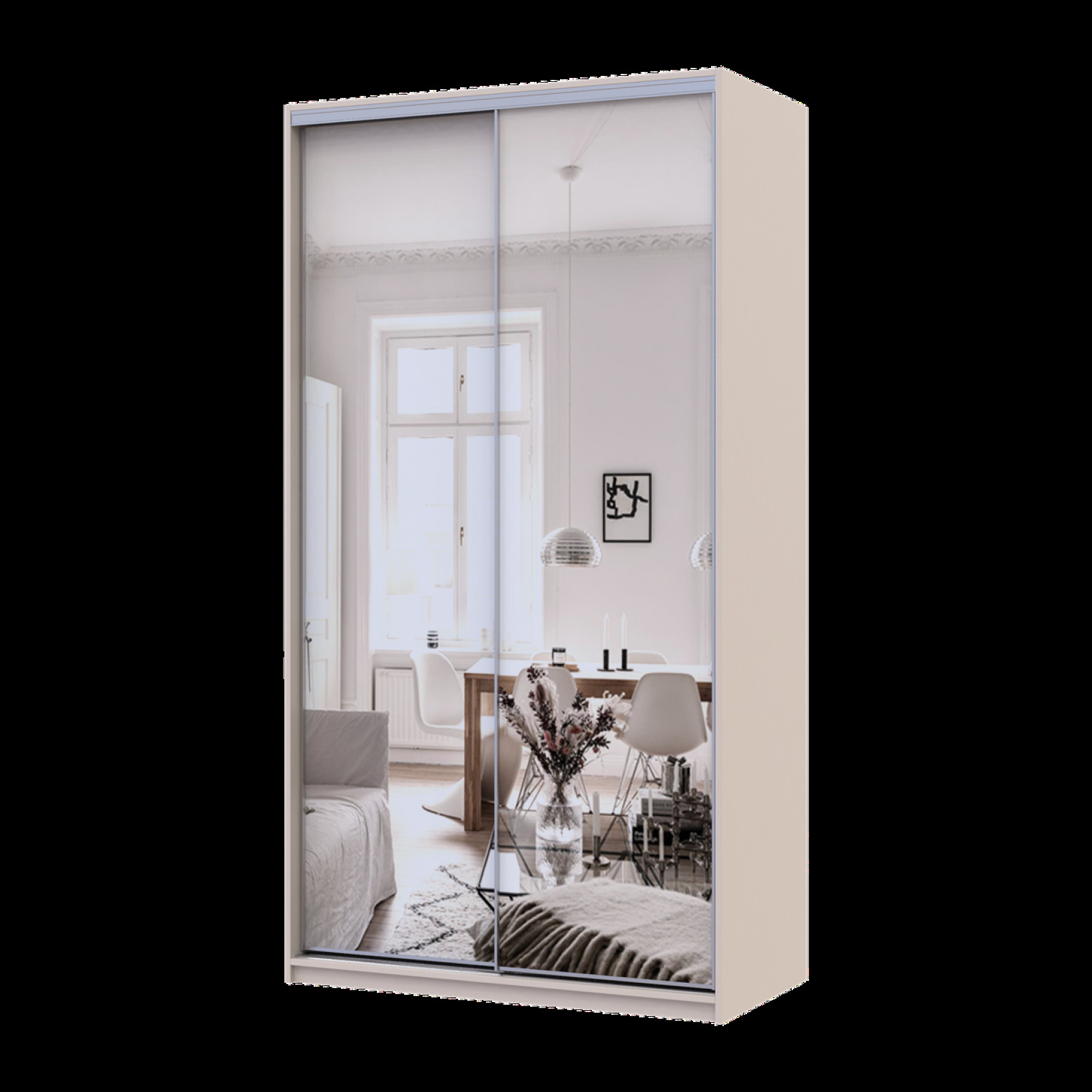 Шкаф купе Doros Сити Лайт 2 Зеркала 120х60х225 (80736341) Кашемир 
