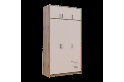 Шкаф для одежды Ронди с антресолей 3 ДСП 121х52х236 (80737819) Дуб Артизан/Кашемир