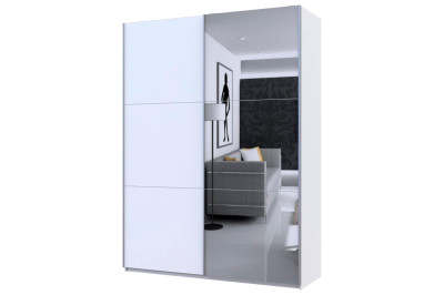 Шафа купе Doros G-Caiser 1 ДСП / 1 Зеркало 180х60х240 (42005028) Белый