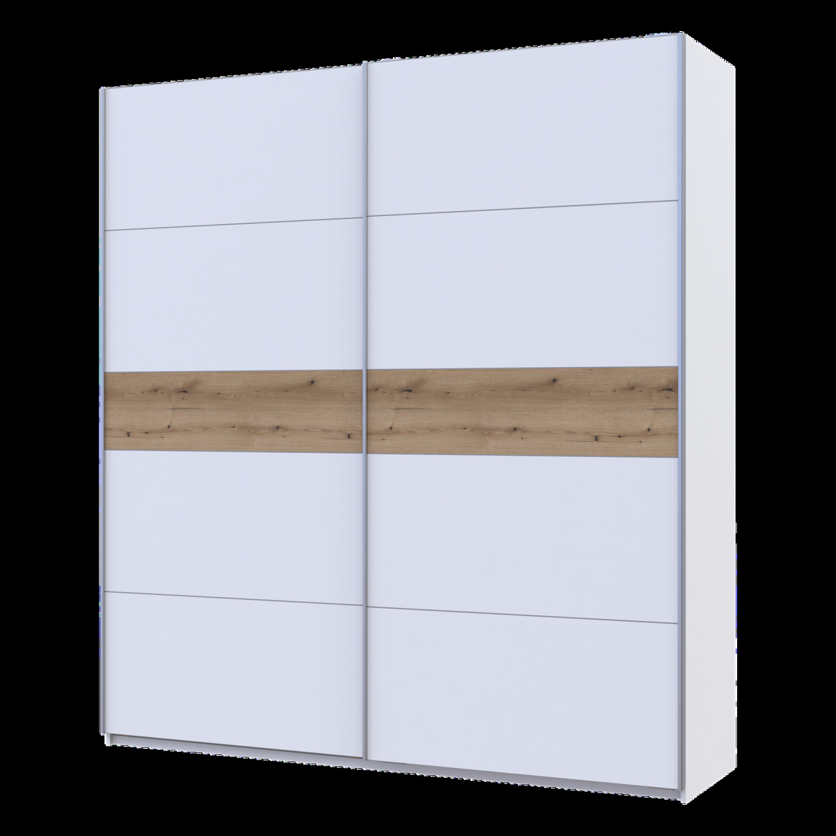 Шкаф купе Doros G-Caiser 2 ДСП /5 частей 220х60х240 (44900283) Белый со вставкой Дуб Эвок