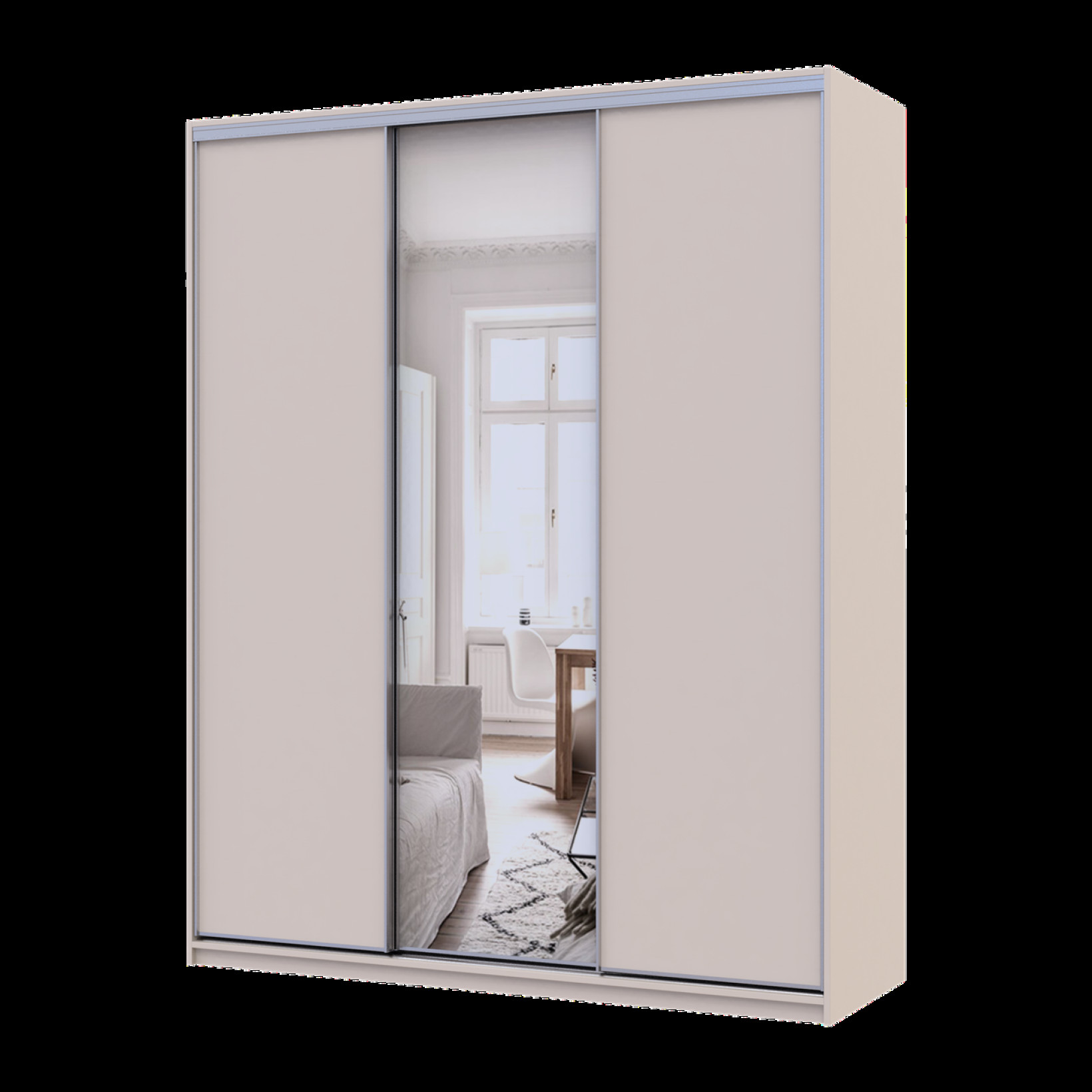 Шкаф купе Doros Сити Лайт 2 ДСП/1 зеркало 180х60х225 (80736371) Кашемир 