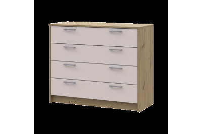Комод Doros Ронди 4 ящика 100х40х82 (41516187) Дуб Артизан/Кашемир 