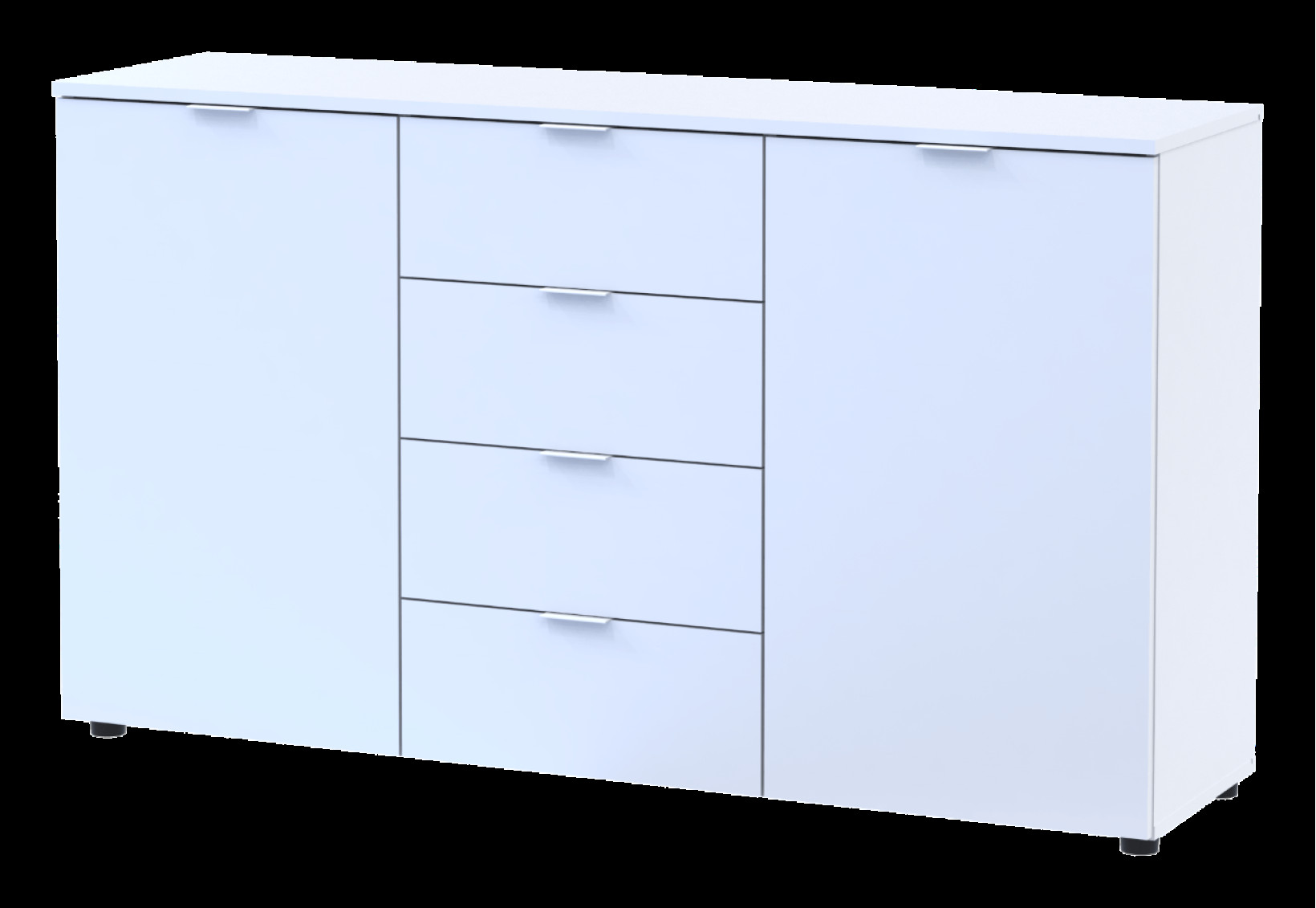 Комод Doros Рон 5 2 фасада 4 шухляды 140х38х81 (44900223)  Белый 