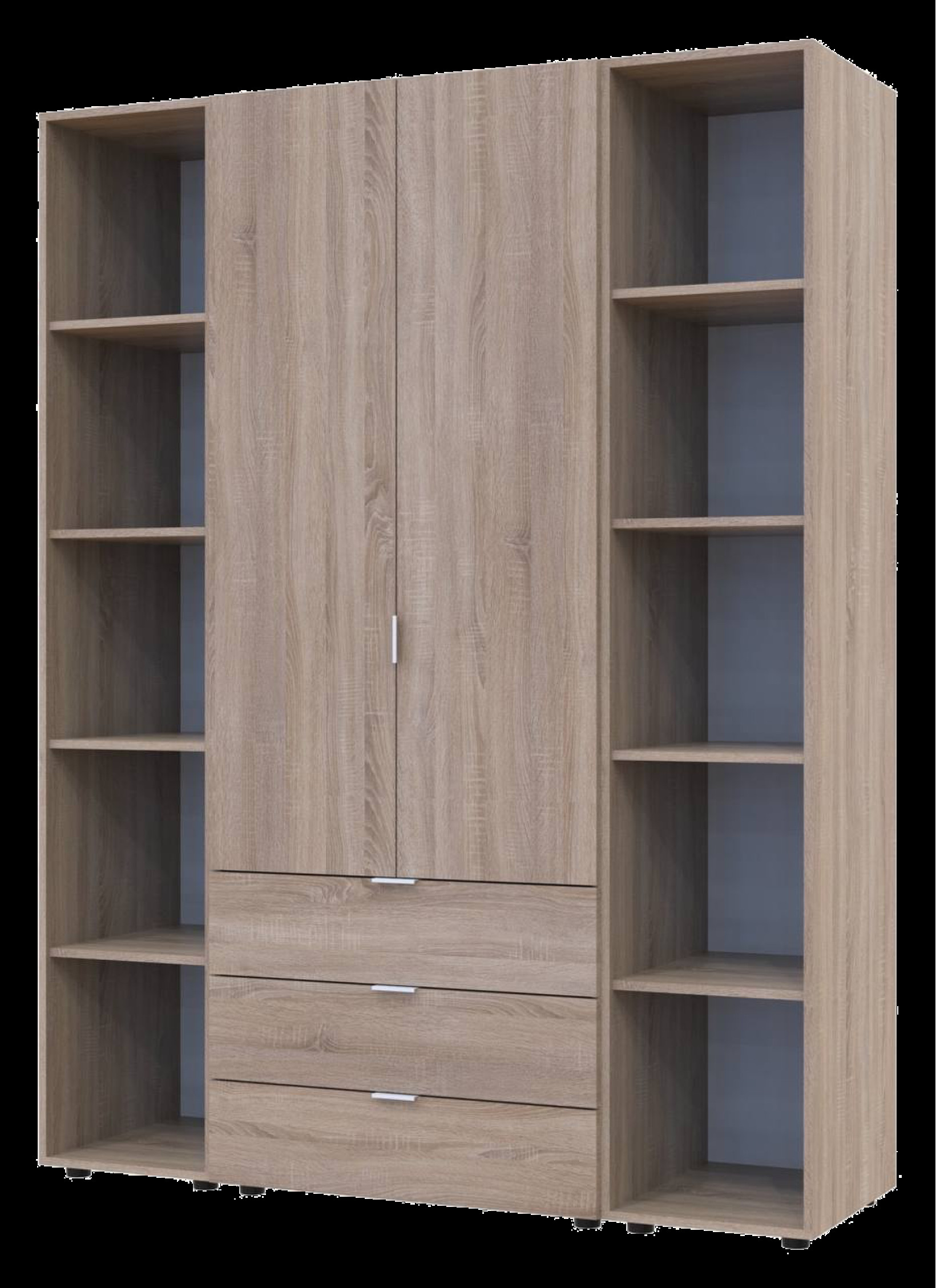 Комплект Doros Гелар з 2 Этажерками  2 ДСП 153.9х49.5х203.4 (42005045) Дуб сонома