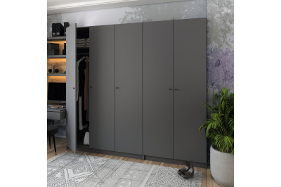 Шкаф для одежды (комплект) Doros Промо 2+3 ДСП 225х48х204 (42005069) Графит