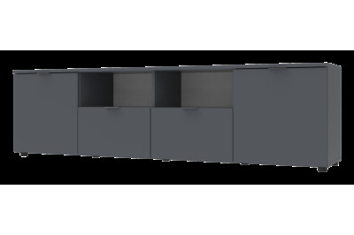 Комод Doros Рон 4  2 фасада 2 шухляды 180х38х50 (44900234) Графит