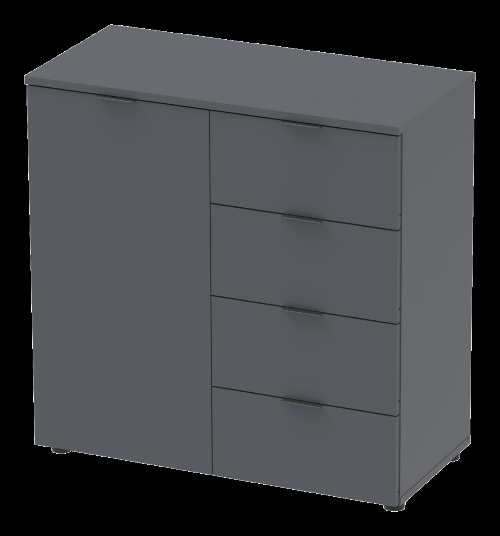 Комод Doros Рон 1 1 фасад 4 шухляды 80х38х81 (41516006) Графит