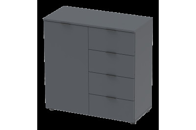 Комод Doros Рон 1 1 фасад 4 шухляди 80х38х81 (41516006) Графіт