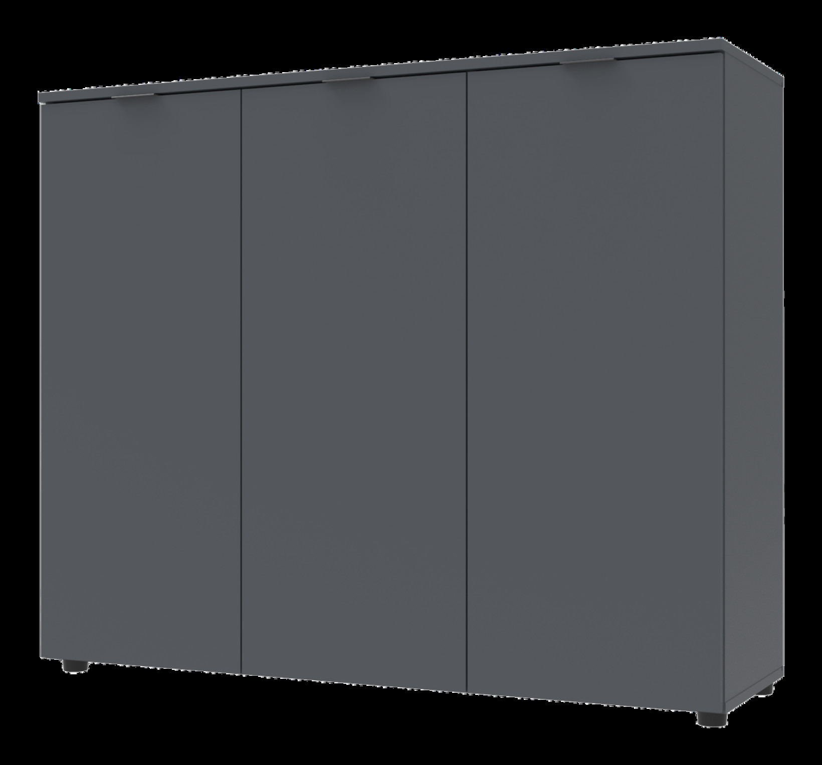 Комод Doros Рон 6 3 фасада 120х38х100 (41516000) Графит