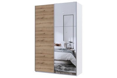 Шкаф купе Doros G-Caiser 1 ДСП / 1 Зеркало 160х60х240 (42005071) Белый/Дуб Эвок