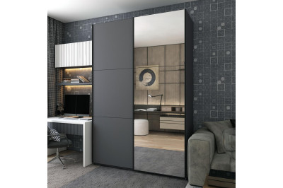 Шкаф купе Doros G-Caiser 1 ДСП / 1 зеркало 180х60х240 (42005088) Графит