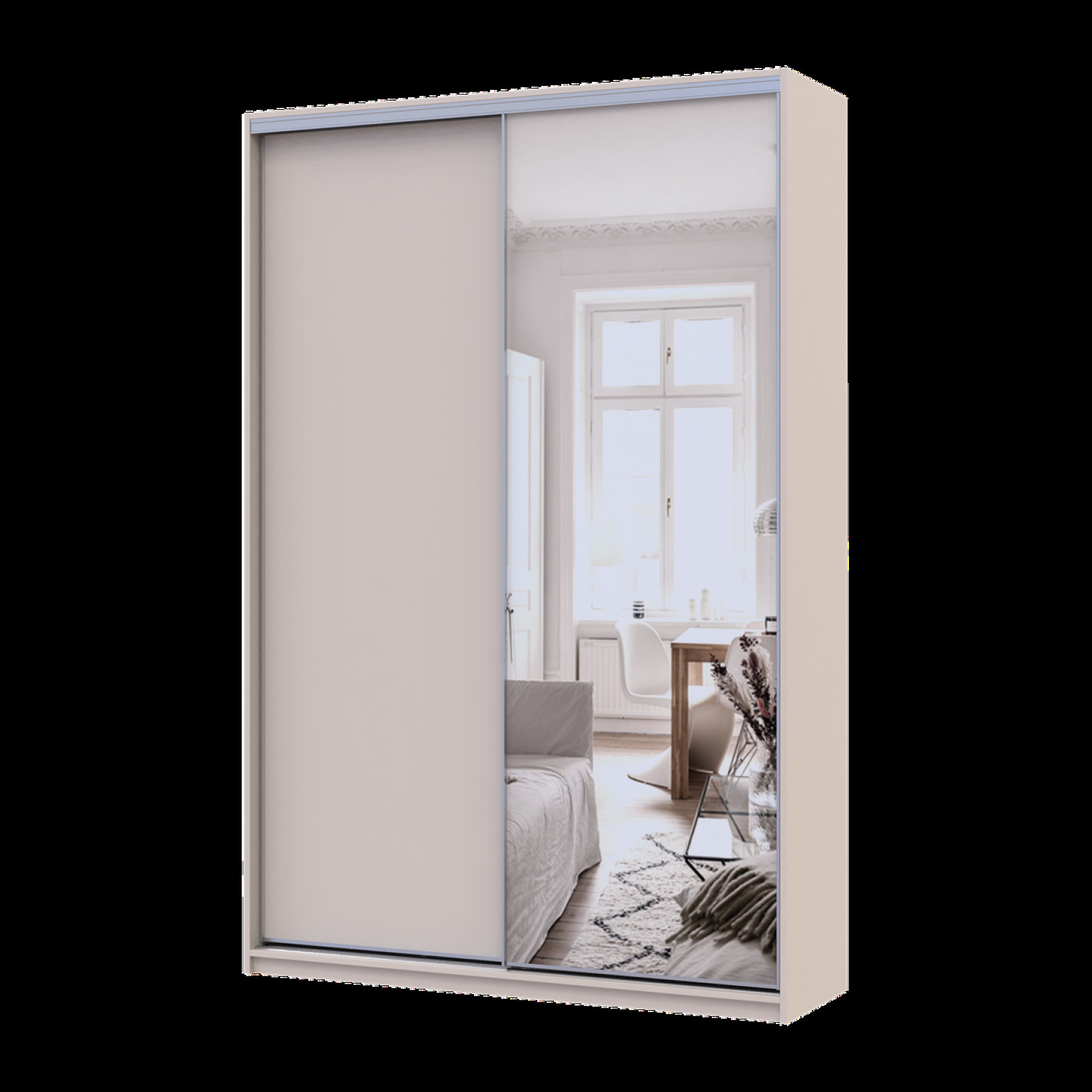 Шкаф купе Doros Сити Лайт 1 ДСП / 1 зеркало 150х45х225 (80736356) Кашемир 