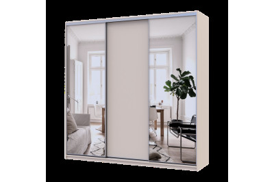 Шкаф купе Doros Сити Лайт 1 ДСП / 2 зеркала 225х60х225 (80736380) Кашемир 