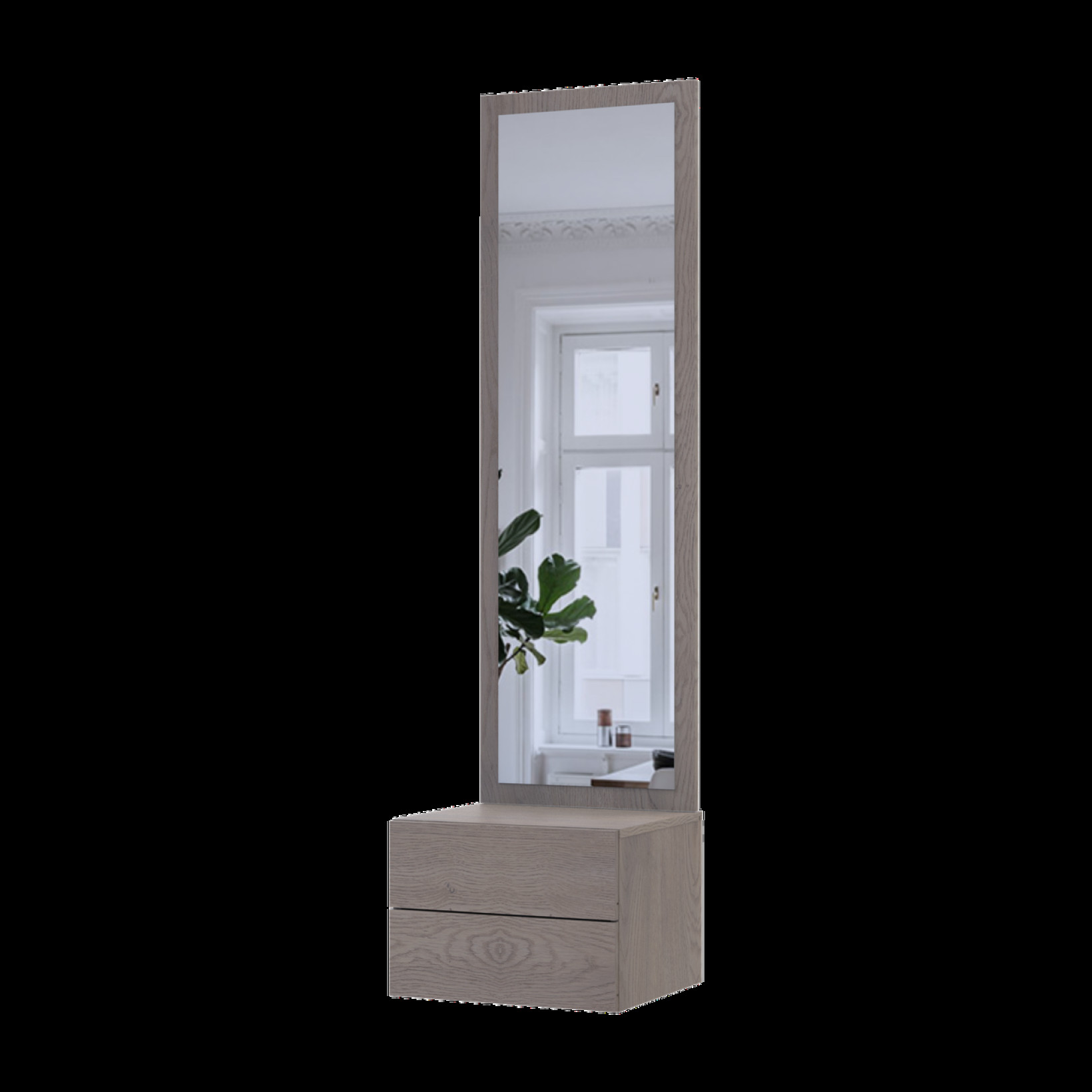 Тумба с зеркалом Doros Сола ДСП/зеркало 45х40х168.6 (44900371) Канноло