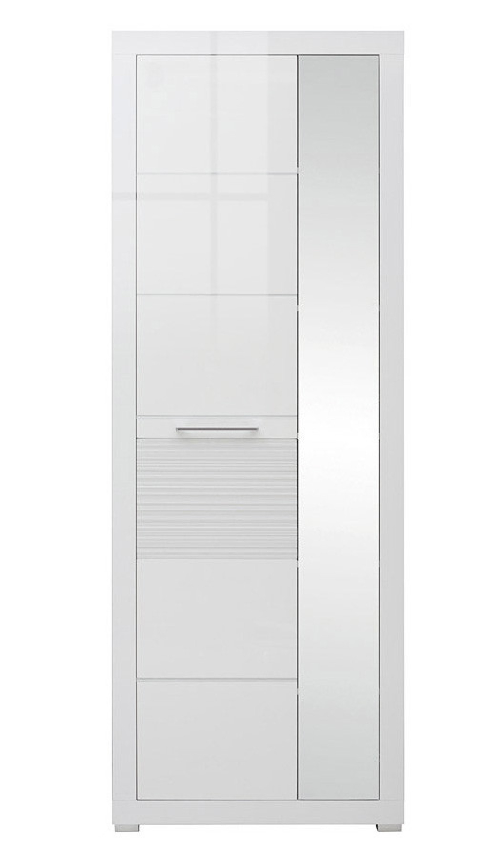 Шкаф с зеркалом REG1L1D/20/7 Флеймс Белый глянец BRW