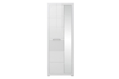 Шкаф с зеркалом REG1L1D/20/7 Флеймс Белый глянец BRW